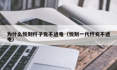 为什么悦刻杆子充不进电（悦刻一代杆充不进电）